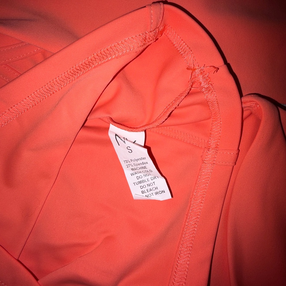 BodyNV Sherbet 3 Piece Coral Activewear Set Jacket, Sports Bar and Shorts Sz S - Picture 7 of 9